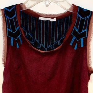 LUSH Geometric Embellished Tank Top